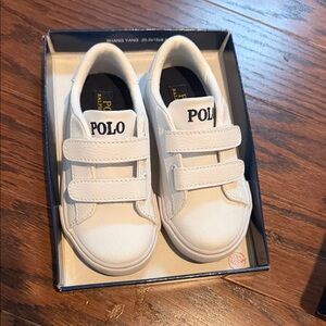 Polo Ralph Lauren White Multi Easten ll EZ toddler Baby boy US size 7.5